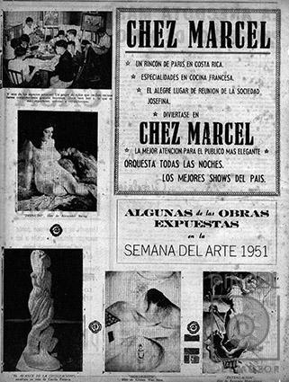 Semana del Arte 1951. Desnudo de Alex Bierig, El avance de la civilización de Cecilia Fonseca, Lucha en bananales de Fernando Montealegre y Movimiento de Conor Padilla Vanston por Bierig, Alex. Documental. Montealegre, Fernando. Padilla Vanston, Conor. Fonseca Boraschi, Cecilia