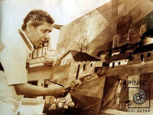 Luis Daell pintando en la calle por Daell, Luis