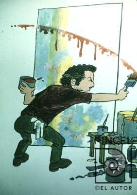 Felo García pintando por Díaz, Hugo. García, Rafael Angel (Felo)