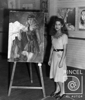 Pintura de María de los A. Esquivel. Exposición Facultad de Bellas Artes por Escuela Nacional de Bellas Artes. Esquivel, María de los Ángeles.