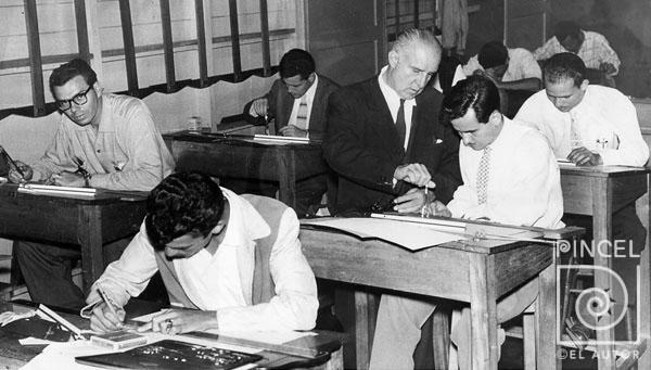 Curso nocturno de dibujo técnico impartido por Quico Quirós por Escuela Nacional de Bellas Artes. Quirós, Teodorico