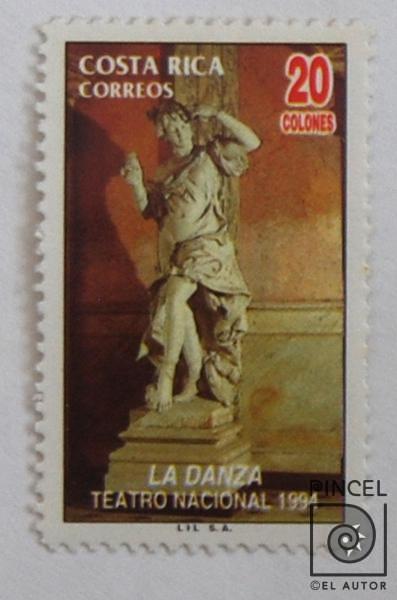 Sello postal de la obra La Danza por Froli, Adriático (extranjero). Patrimonio cultural escultórico. Documental. Teatro Nacional. Museo Filatélico