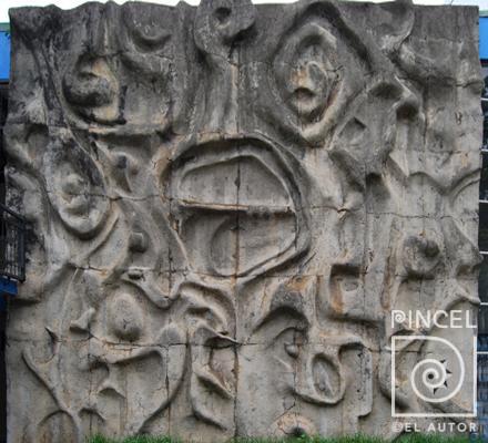 Mural del teatro del Conservatorio De Castella por García, Rafael Angel (Felo). Zeledón Guzman, Néstor