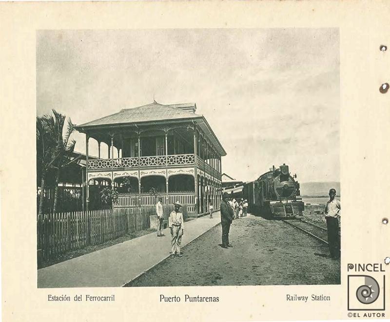 Estación del Ferrocarril en Puerto Puntarenas por Gómez Miralles, Manuel. Documental. Patrimonio Arquitectónico.