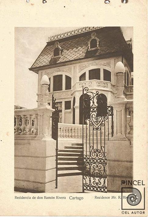 Residencia de don Ramón Rivera en Cartago por Gómez Miralles, Manuel. Documental. Patrimonio Arquitectónico.