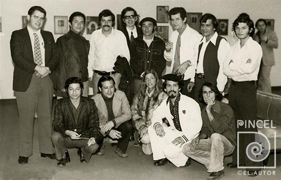 Exposición de Teresa Grasa y Carlos Barboza por Grupo Totem. Arroyo, Manuel Antonio. Barboza, Carlos. Morales, Ricardo (Chino). Fernández, Rafael (Rafa). Garita, Disifredo