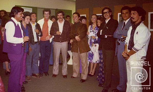 Exposición de Teresa Grasa y Carlos Barboza por Grupo Totem. Arroyo, Manuel Antonio. Barboza, Carlos. Morales, Ricardo (Chino). Fernández, Rafael (Rafa). Garita, Disifredo