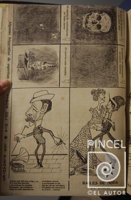 Dibujos en la revista El Cometa. Tipos del día, Los elegantes por Hine, Enrique (ManoLito)
