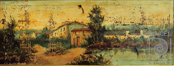 Copia de cuadro español por Huertas Castro, Gilberto. Escuela Nacional de Bellas Artes