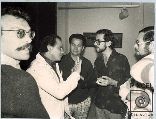 Exposición de Guillermo Jiménez, Sala Julián Marchena. Fernández, Rafael (Rafa). Ycaza, Alberto. Barracosa, Eduardo por Jiménez, Guillermo. Fernández, Rafael (Rafa). Ycaza, Alberto.