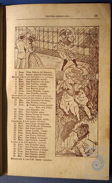 Almanaque Centroamericano 1893 Octubre por Lehner, Felipe