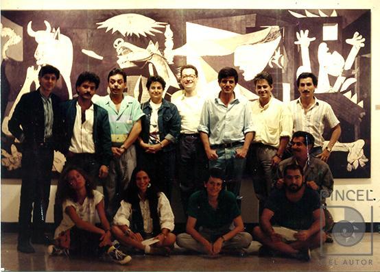 Grupo Bocaracá en una exposición por Martén, Ana Isabel. Grupo Bocaracá. Rojas, José Miguel. Arrieta, Pedro. Chacón, Luis. Hernández, Miguel. Maffioli, Mario. Ortiz, Paulina. Lizano, Roberto. Herrera, Fabio. Grupo Bocaracá