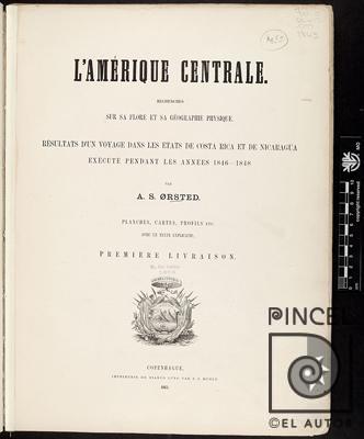 L' Amérique Centrale. Publicación científica por Oersted u Orsted (extranjero)