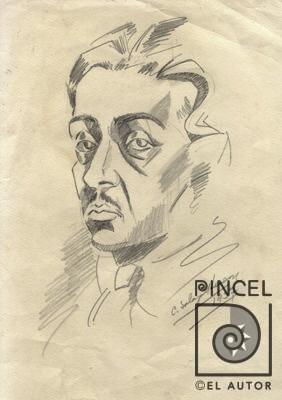 Retrato Manuel de la Cruz González por Salazar Herrera, Carlos. González, Manuel de la Cruz