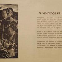 Ilustrando el poema "El vendedor de santos" por Amighetti, Francisco