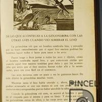 De lo que aconteció a la golondrina con las otras aves cuando vio sembrar el lino por Amighetti, Francisco