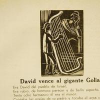 Cuento David vence al gigante Goliath por Amighetti, Francisco