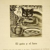 El gato y el loro I por Amighetti, Francisco