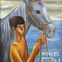 Joven y caballo por Amighetti, Francisco