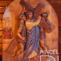 Vía Crucis segunda estación. Jesús carga con la cruz por Argüello, Wenceslao