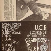 Diseño de afiche de la Escuela de Arquitectura, Grabados del Taller de Gráfica por Bernal Ponce, Juan. García, Rafael Angel (Felo)
