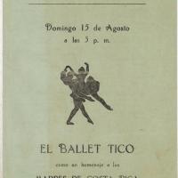 Portada del panfleto del Ballet Tico de Margarita Esquivel Homenaje a las Madres por Bertheau, Margarita