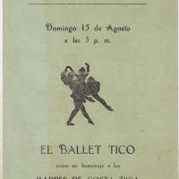 Portada del panfleto del Ballet Tico de Margarita Esquivel Homenaje a las Madres por Bertheau, Margarita