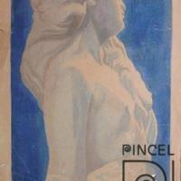 Escultura de mármol por Bonilla, Lydio. Escuela Nacional de Bellas Artes