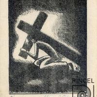 Lámina 3 "Via Crucis" 14 litographies originales. Tirage 9 de 53 por Cano de Castro, Manuel. Documental