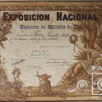 Alegoría a Minerva. Diploma de Medalla de Oro, Exposición Nacional a para Adolfo Sáenz por Chinchilla, Antolín. Sáenz, Adolfo