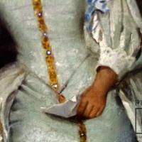 La dama de la carta (detalle) por De la Guardia, Wenceslao