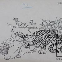Tío Conejo y los caites de su abuela. Dibujo II por Díaz, Hugo