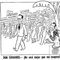 Don Fernando-¿No será mejor que se evapore?. Candidatos. F. Castro. por Díaz, Hugo