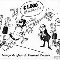 Entrega de giros al personal docente por Díaz, Hugo