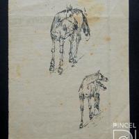 Caballos (boceto) por Echandi, Enrique