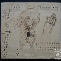 Orante y manos(boceto) por Echandi, Enrique