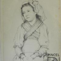 Sin título (retrato de mujer) (Anverso) por Echandi, Enrique