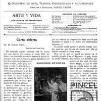 Enrique Echandi pintando en la portada de Arte y Vida por Echandi, Enrique