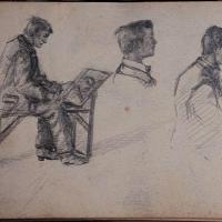 Artista dibujando por Echandi, Enrique