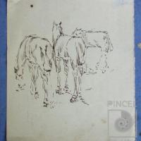 Sin título (tres caballos) por Echandi, Enrique