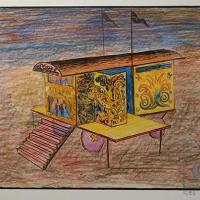 Diseño de escenografía para una obra de teatro por Escámez, Julio
