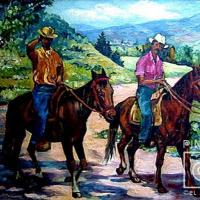 Campesinos a caballo por Facio, Margarita