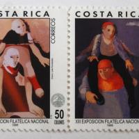 Sello postal de la obras Noviembre y Enero por Fernández, Lola. Museo Filatélico