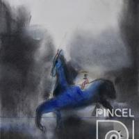 El corcel Azul de la serie de Ecuestres por Fernández, Rafael (Rafa)