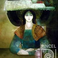 Mujer, bodegón en sombrero por Fernández, Rafael (Rafa)