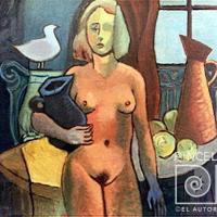 Girl with bird IV por Fonseca, Harold