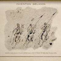 Inventos bélicos. Caricatura sobre la I guerra por Hernández, Francisco