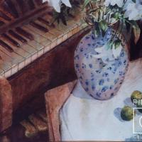 Naturaleza con piano y limones por Hine, Ana Griselda