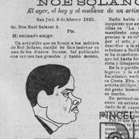 Retrato de Noé Solano. Ilustración para el Diario La Bohemia por Hine, Enrique (ManoLito)