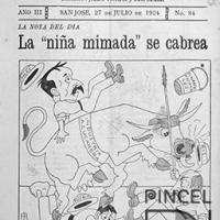 Ilustración para el Diario La Bohemia. La niña mimada se cabrea por Hine, Enrique (ManoLito)